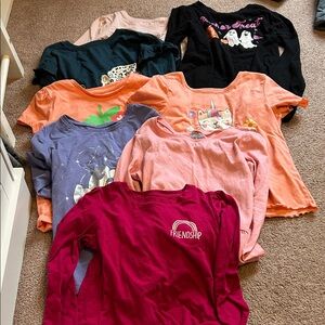 Colorful Long Sleeve Graphic Tees